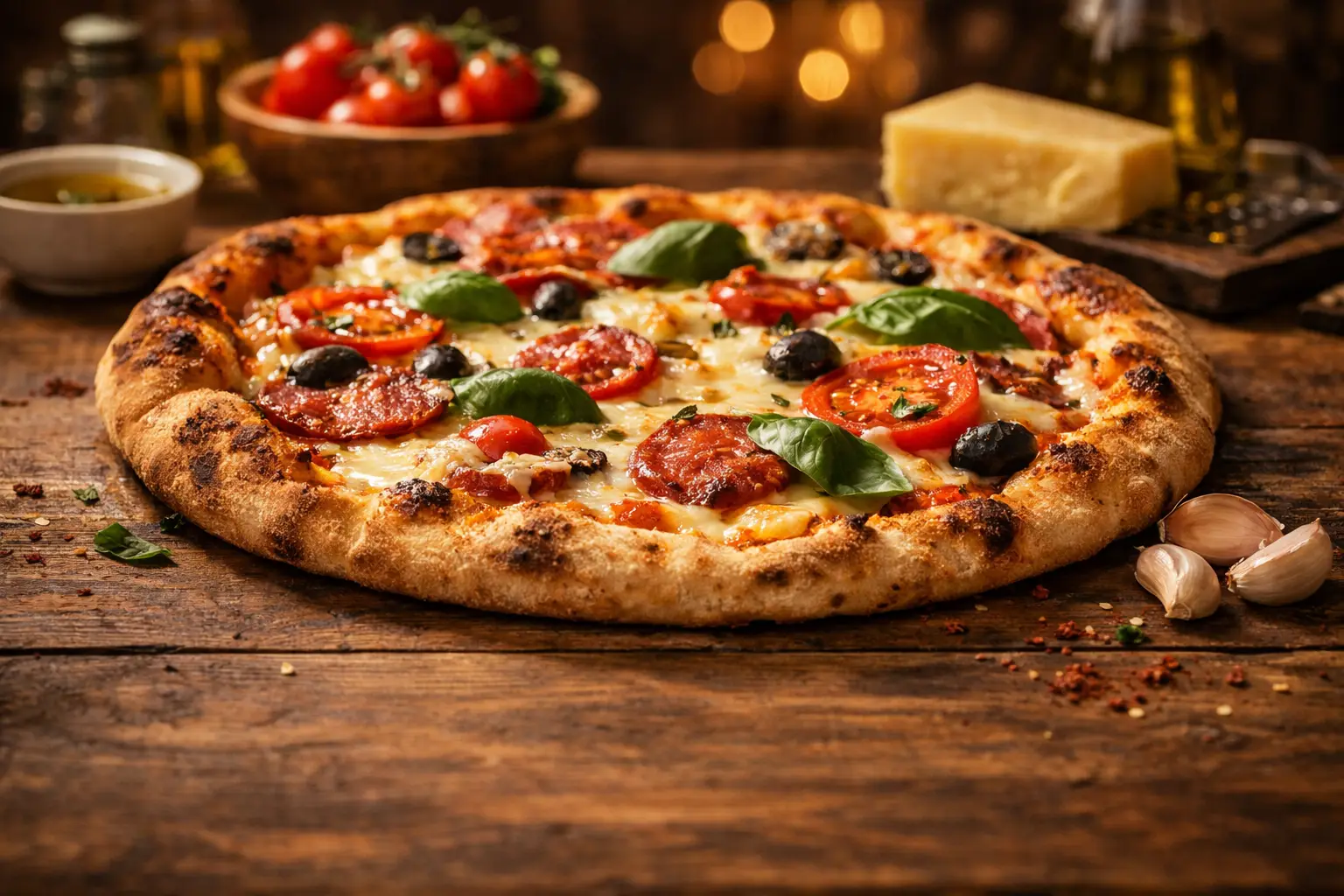 Pizza em destaque da La Sanna's Pizzaria